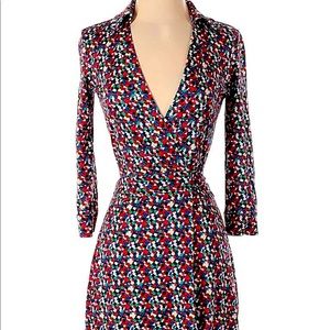 Diane von Furstenberg geometric wrap romper